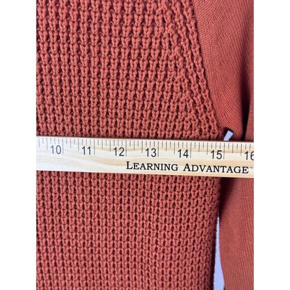 J. Crew Crewneck Rust Orange 100% Cotton Long-Sleeve Sweater Rust Orange EUC XS - Picture 9 of 10